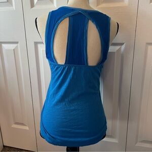 Language Electric Blue V-Neck Racerback Tank Size XS